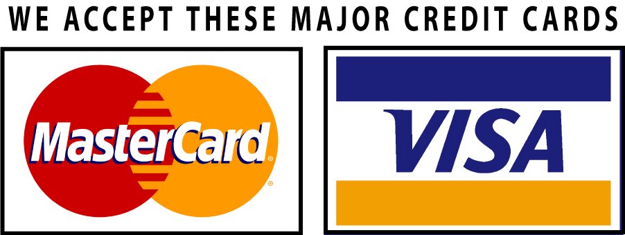 Visa and Mastercard accepted